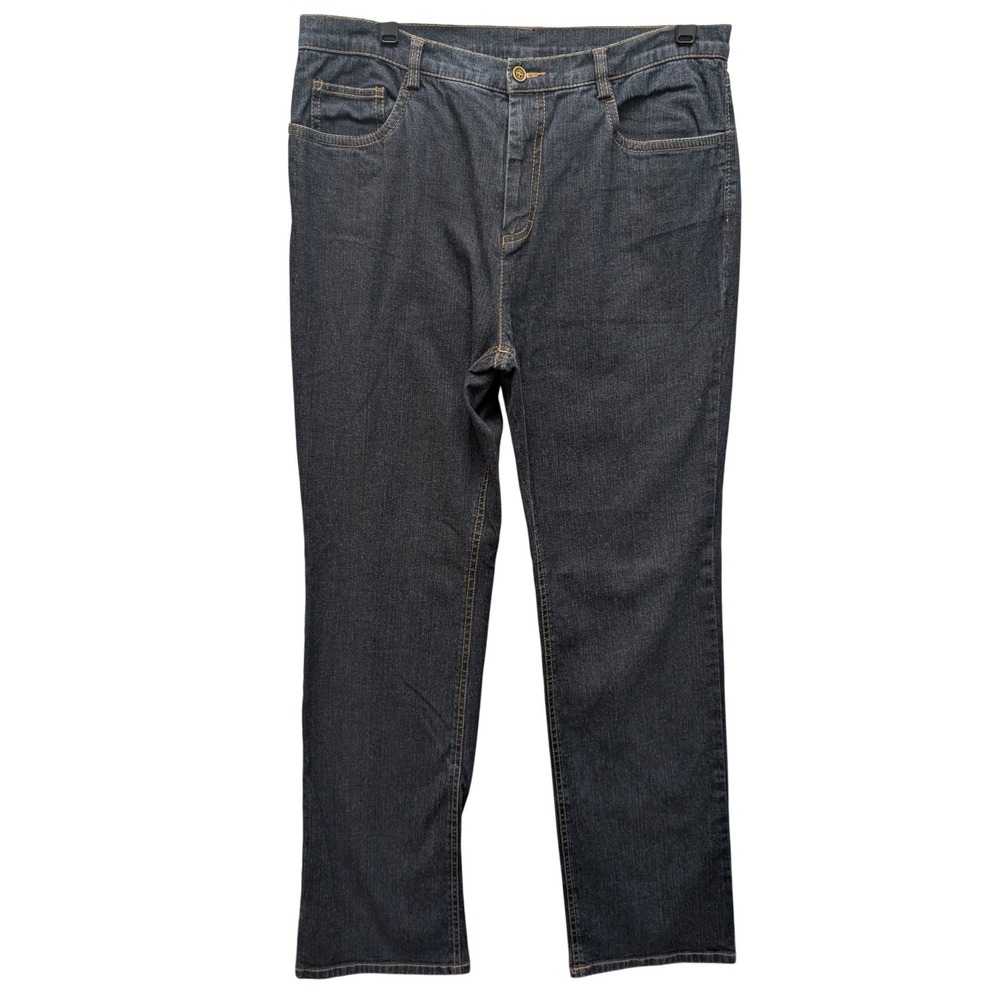 Doncaster Sport Straight Leg Jeans Womens 10 Dark Blue‎ Indigo Stretch Denim